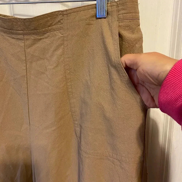 Alfred Dunner Cotton Tan Casual Pull On Pants Women Size 14 Pockets - Picture 7 of 8